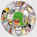 50 Pcs Vinyl Milk Tea Stickers WNC298