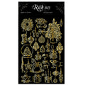 Gold Foil Rub On Stickers - Christmas