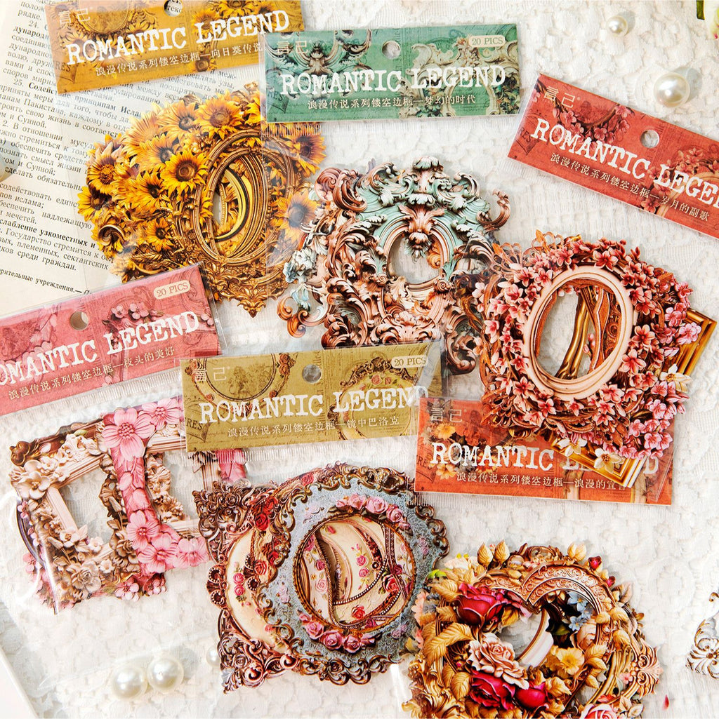 10 Pcs Floral Frame Paper LMCS