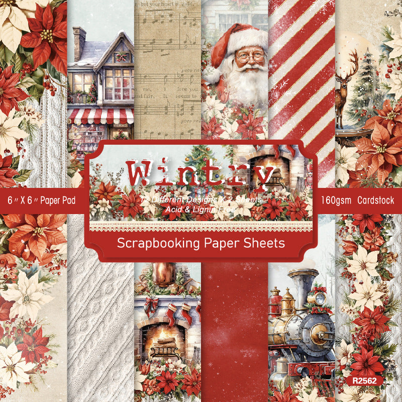 6 inch Christmas Scrapbook Paper Pad SKP562