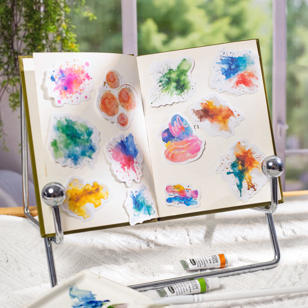 50 Pcs Watercolor Stickers SCYLH