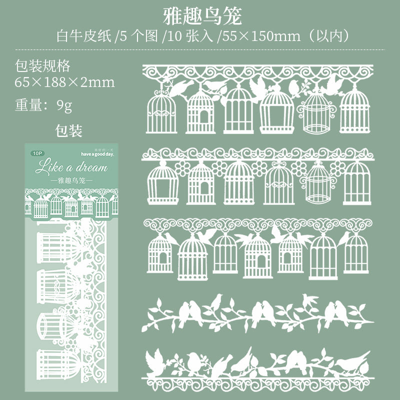 10 Pcs Cutout Lace Paper RMSH