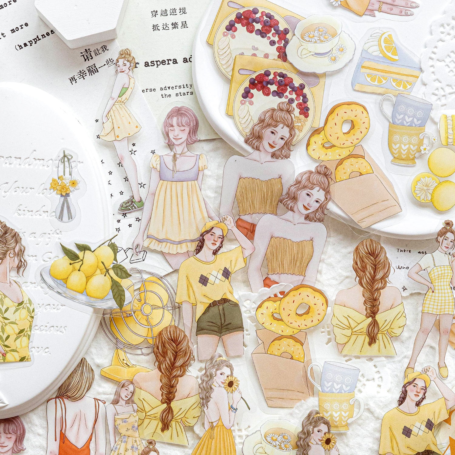 40 Pcs Cozy Girl Life PET Stickers SNMYZ