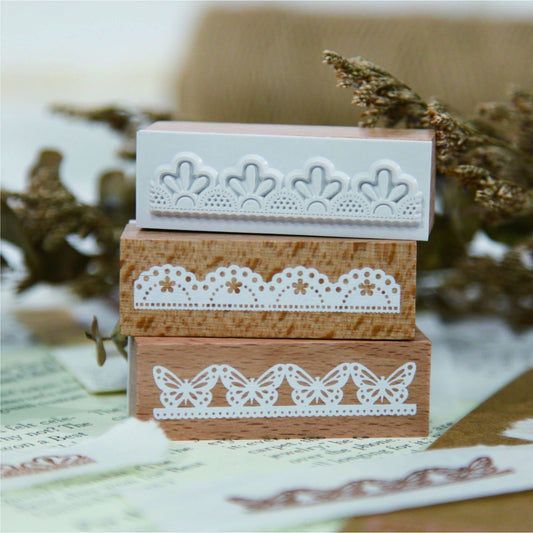 1 Pc Lace Wooden Stamp LSHY