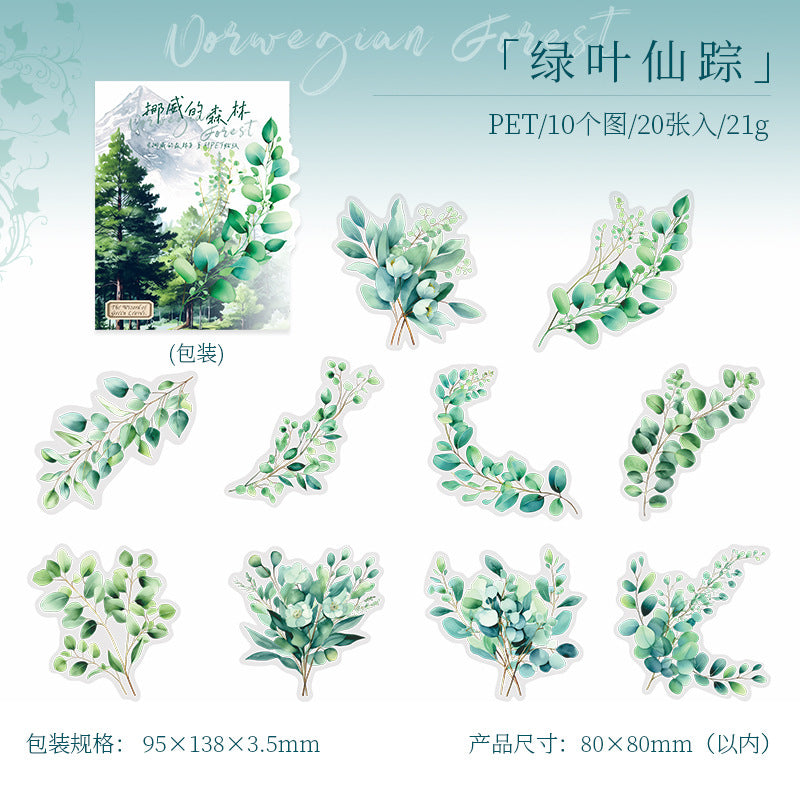 20-Pcs-Forest-Plant-PET-Stickers-NWDSL