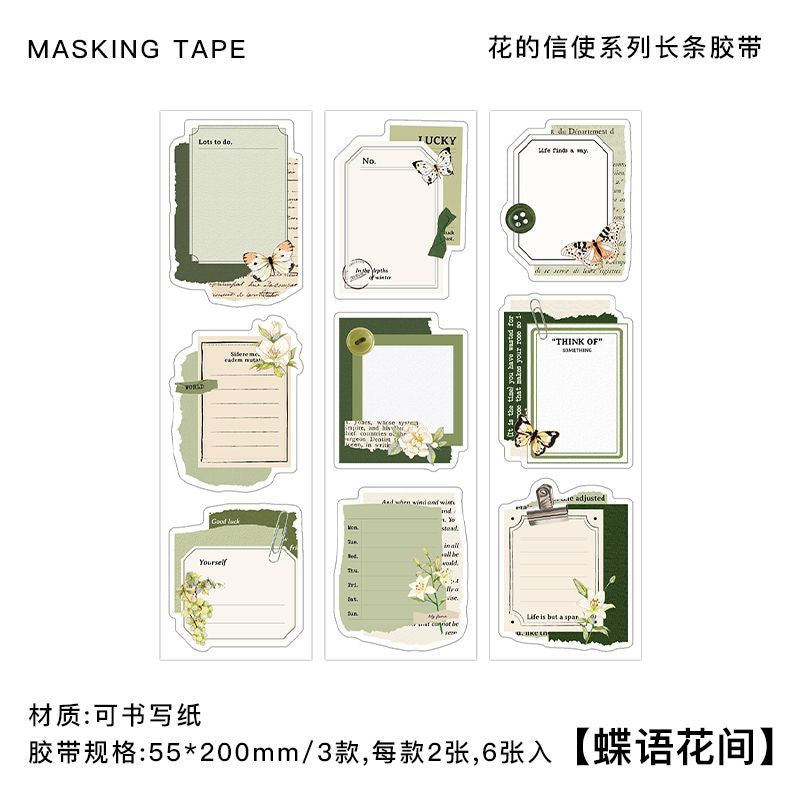 6 Pcs Vintage Writable Stickers HDXS