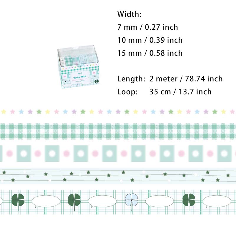 5 Rolls Cute Washi Tape MYXXD