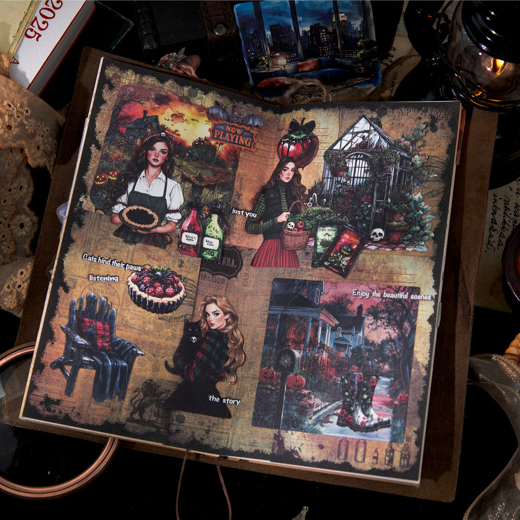 20 Pcs Hallowoon Theme PET Stickers JXWSY