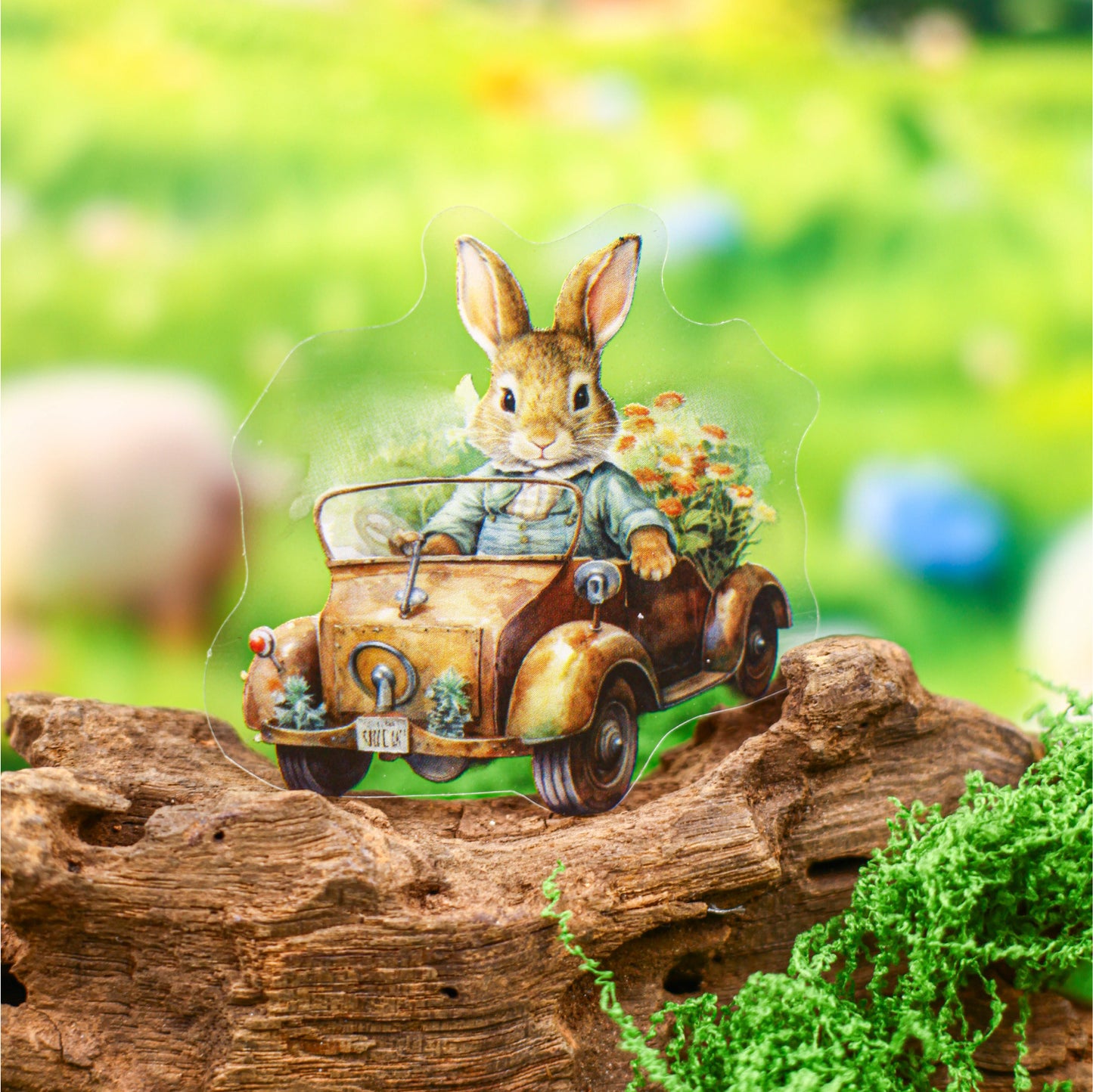 20 Pcs Fairy Tale Bunny Cat PET Stickers THXL