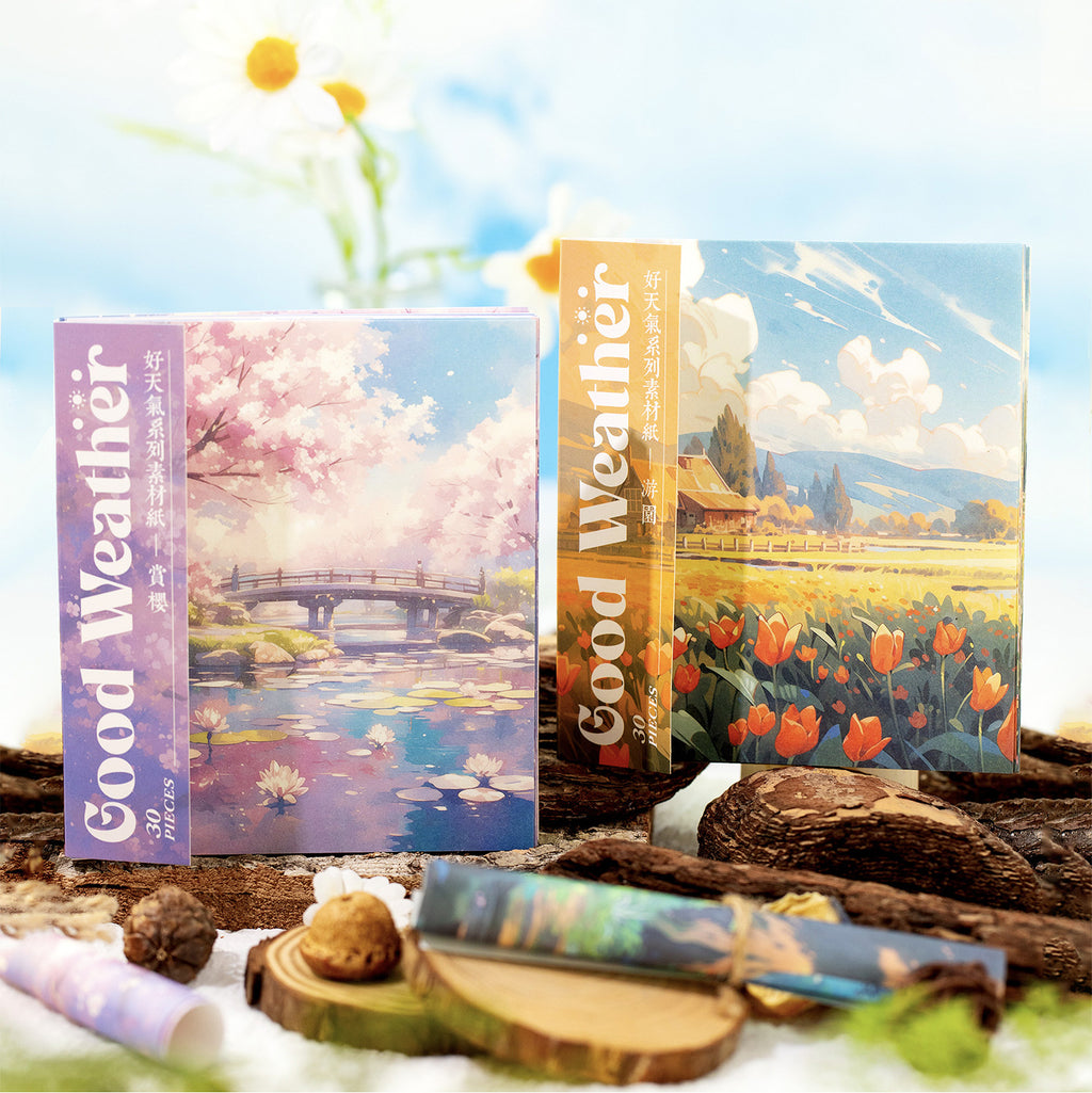 30 Pcs Landscape Scrapbook Paper HTQX