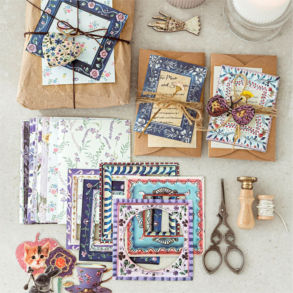 45 Pcs Floral Journal Paper and Sticker Kit HYYY