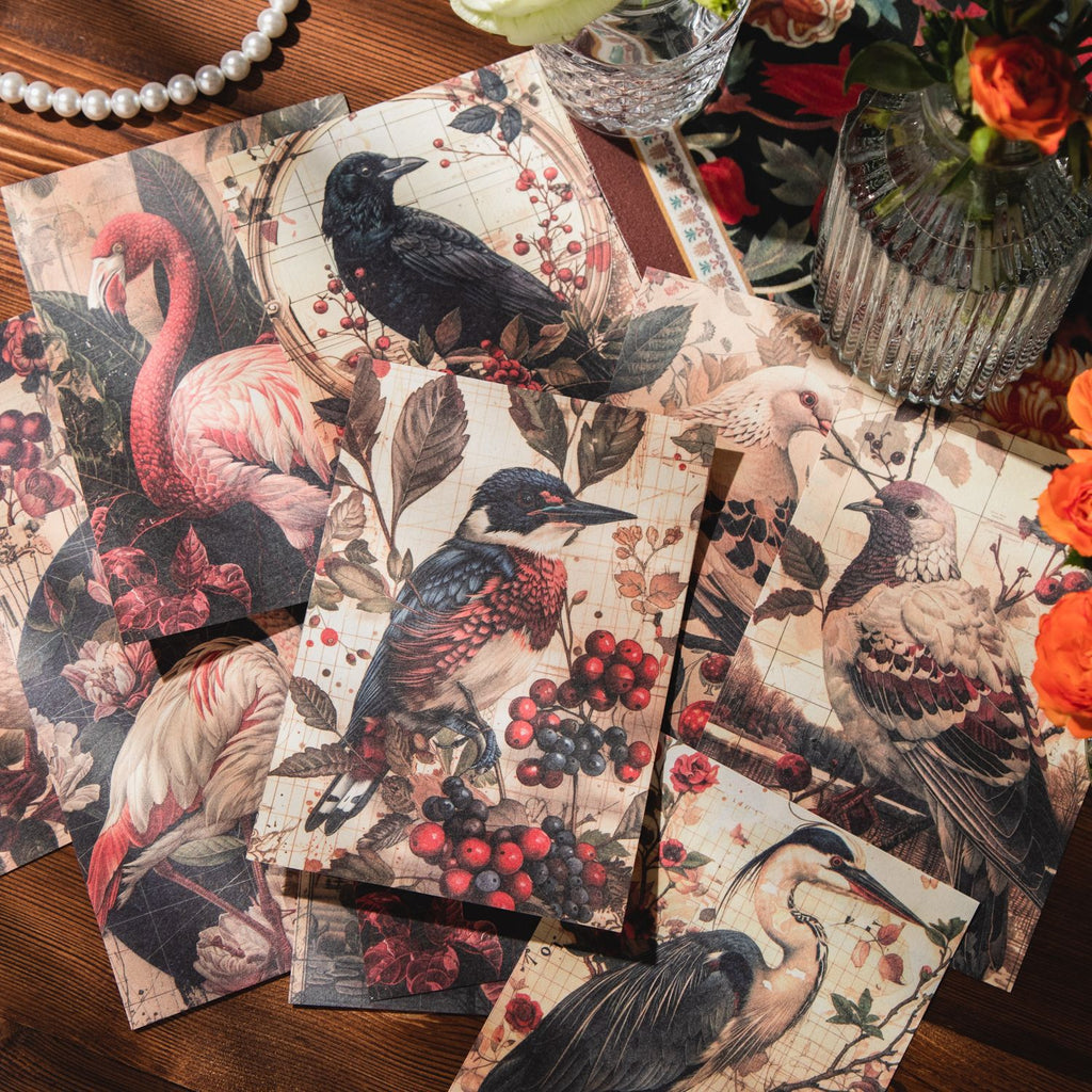 30 Pcs Vintage Red Scrapbook Paper HRSY