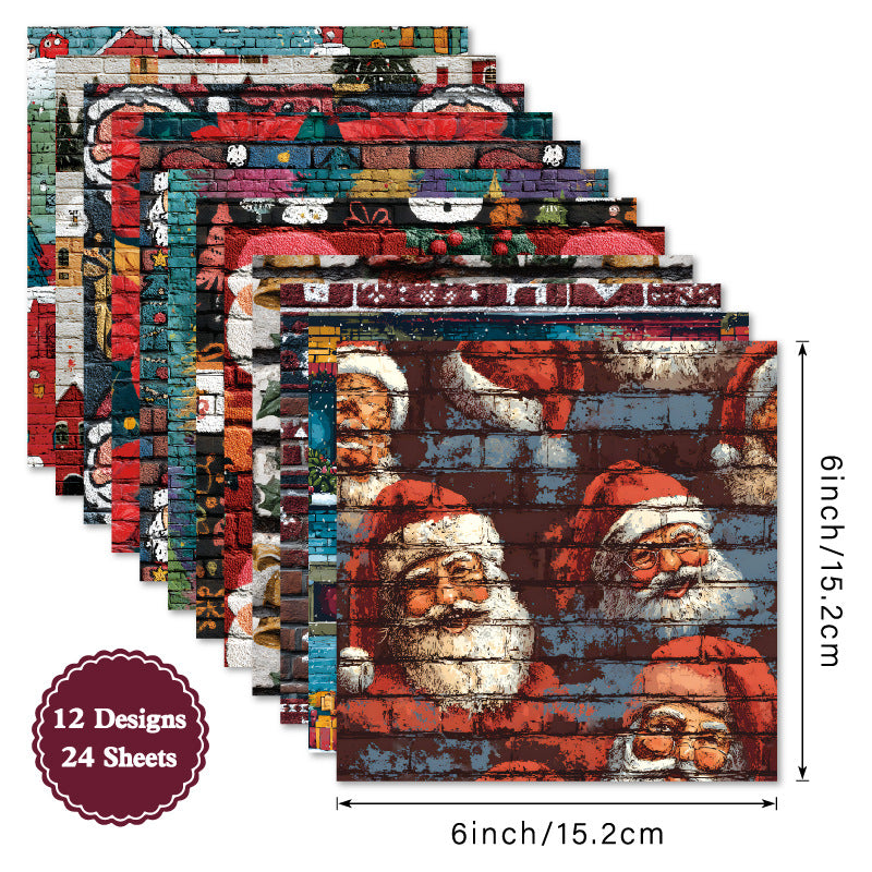 6 inch Christmas Wall Scrapbook Paper Pad SKP3012