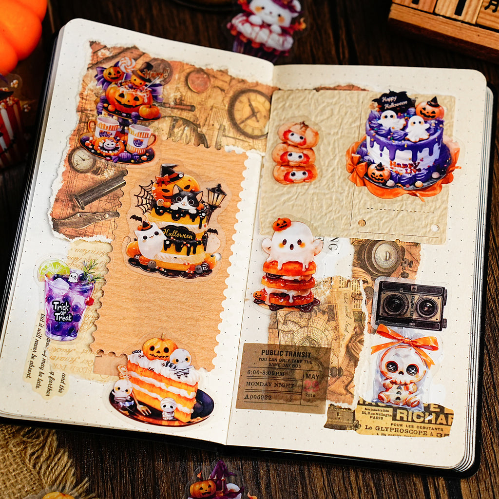 15 Pcs Christmas Halloween PET Stickers WSKH