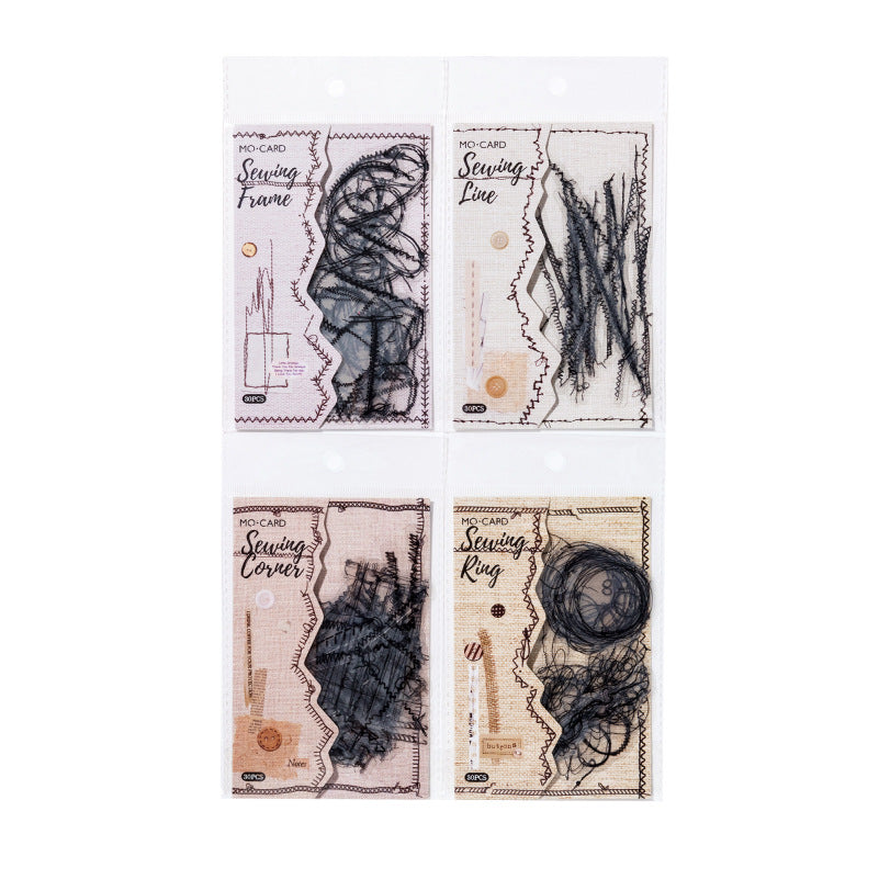 30 Pcs Sewing Themed PET Stickers FRGZS