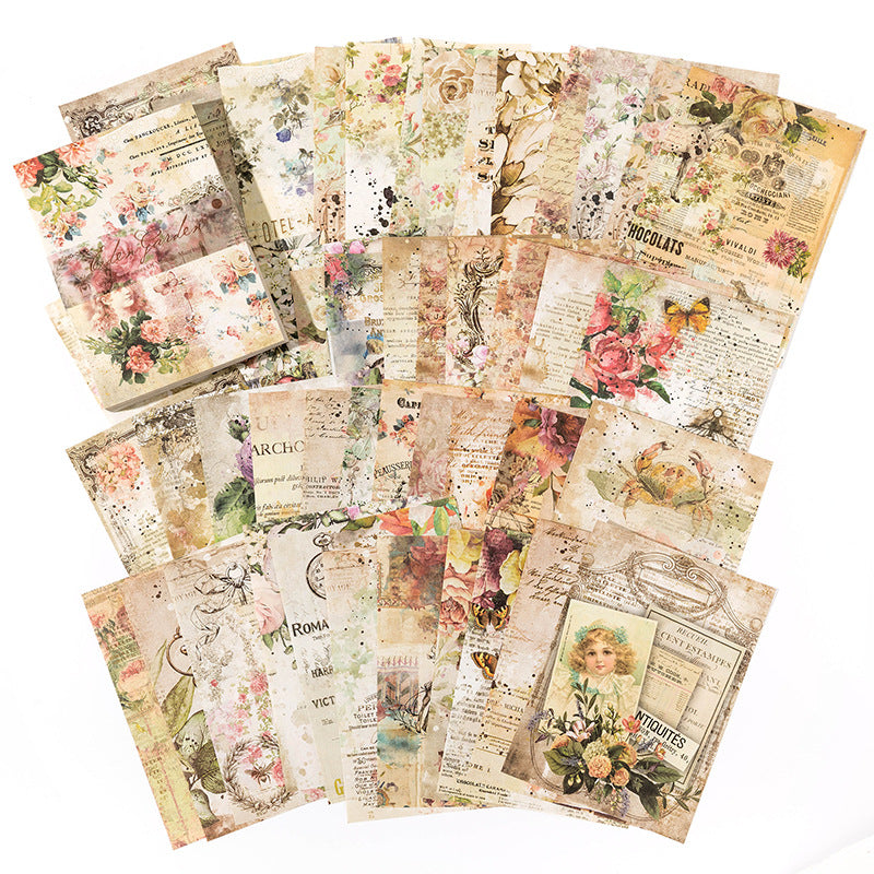 100 Pcs Vintage Aesthetic Journal Paper VAP02