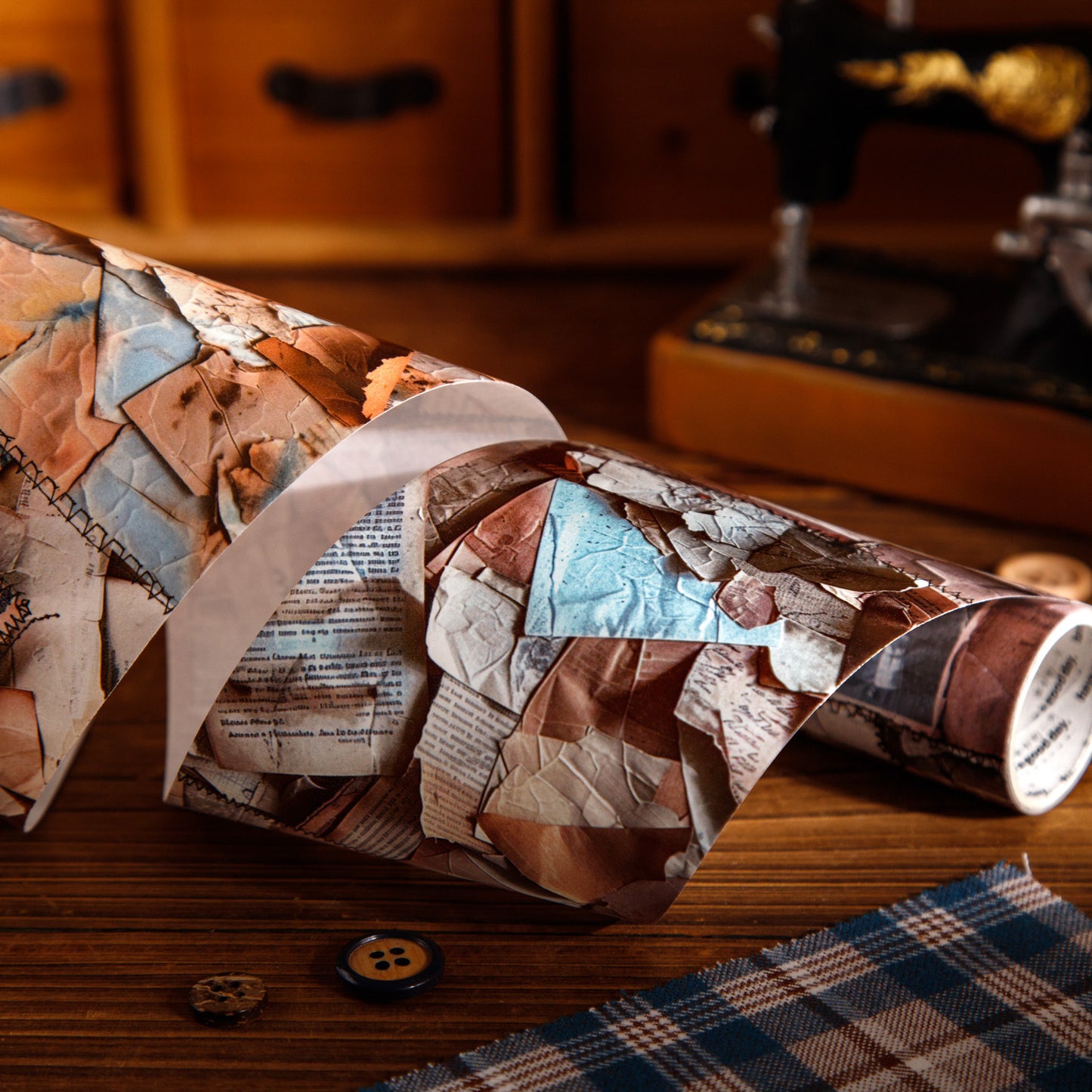 1 Roll Vintage Junk Journal Washi Tape SGCFP