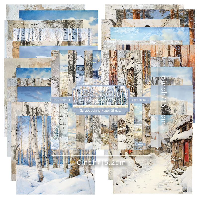 6 inch Winter Country Scrapbook Paper Pad SKP547
