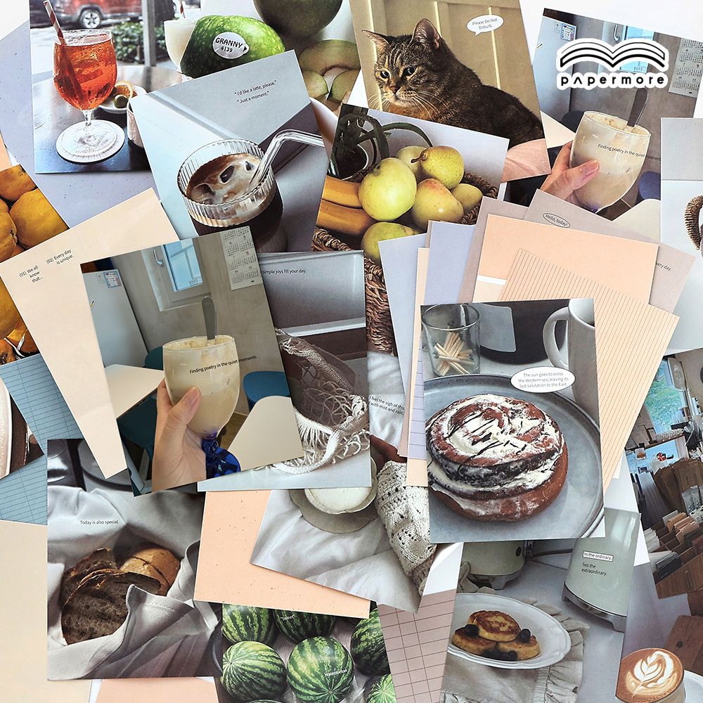 40 Pcs Aesthetic Journal Paper KRJX