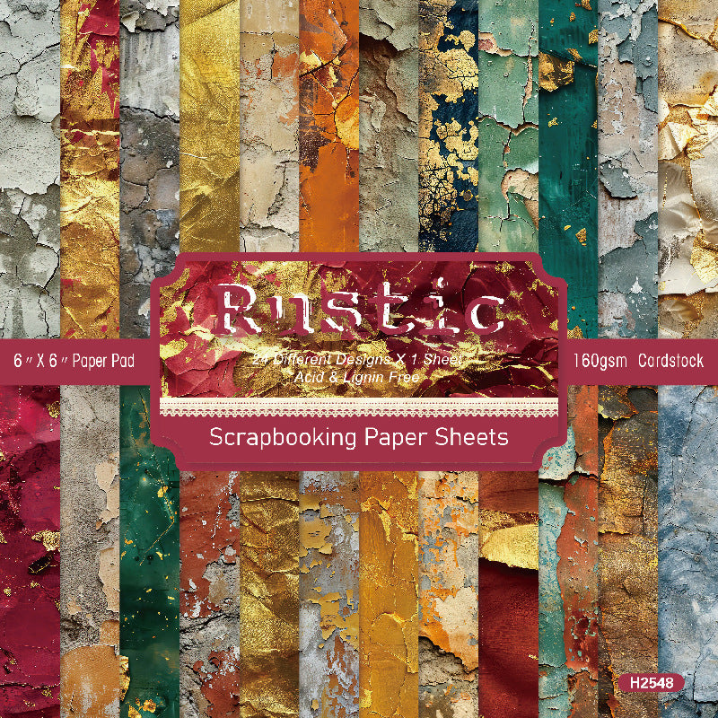 6 inch Rustic Scrapbook Paper Pad SKP548