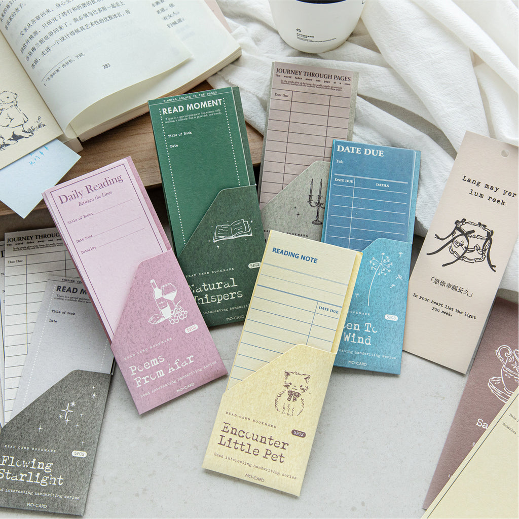 5 Sheets Vintage Paper Bookmark DQSJ
