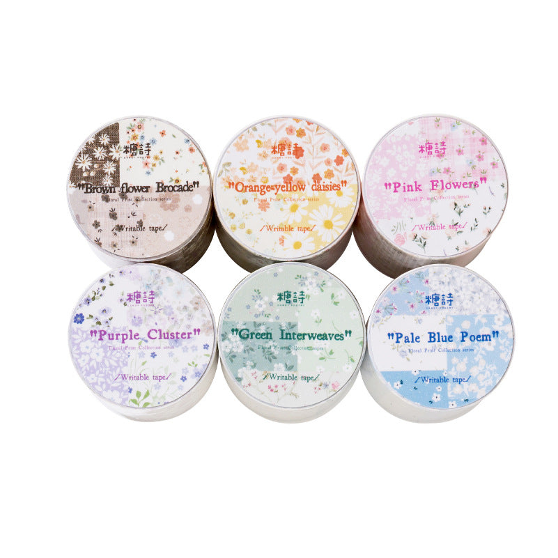 1 Roll Floral Patterned Stickers Tape SHJX