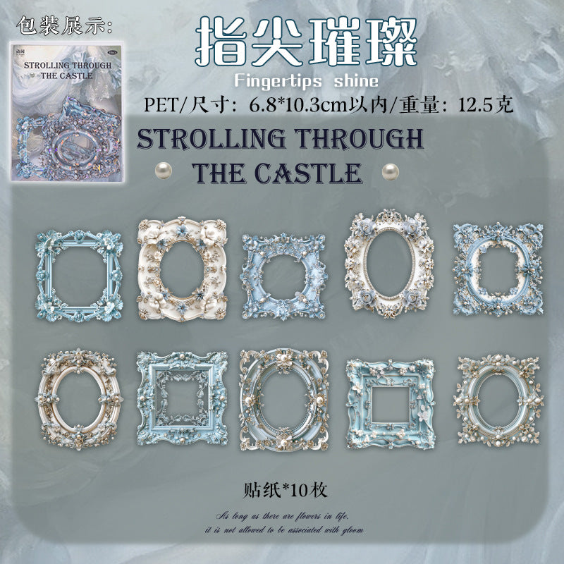 10 Pcs Vintage PET Frame Stickers GBMB