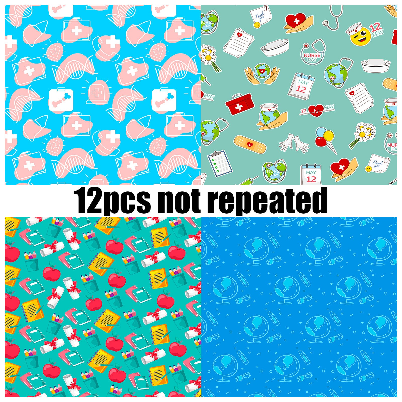 6 inch Nurses' Day Scrapbook Paper Pad PA805