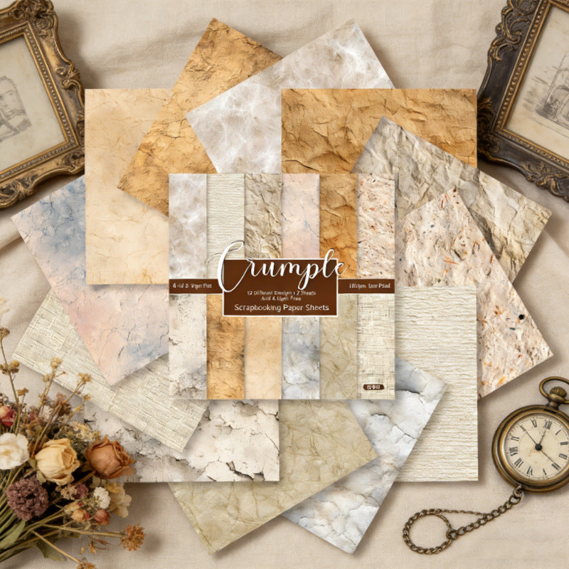 6 inch Crumpled Scrapbook Paper Pad SKP607