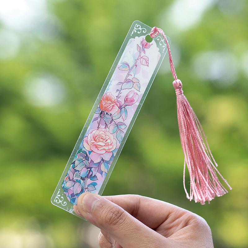 6 Pcs PVC Flowers Bookmark FCHX