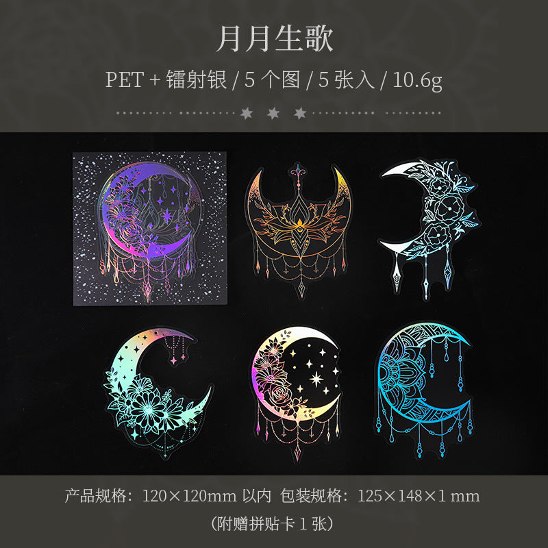 5 Pcs Creative PET Stickers SSXH