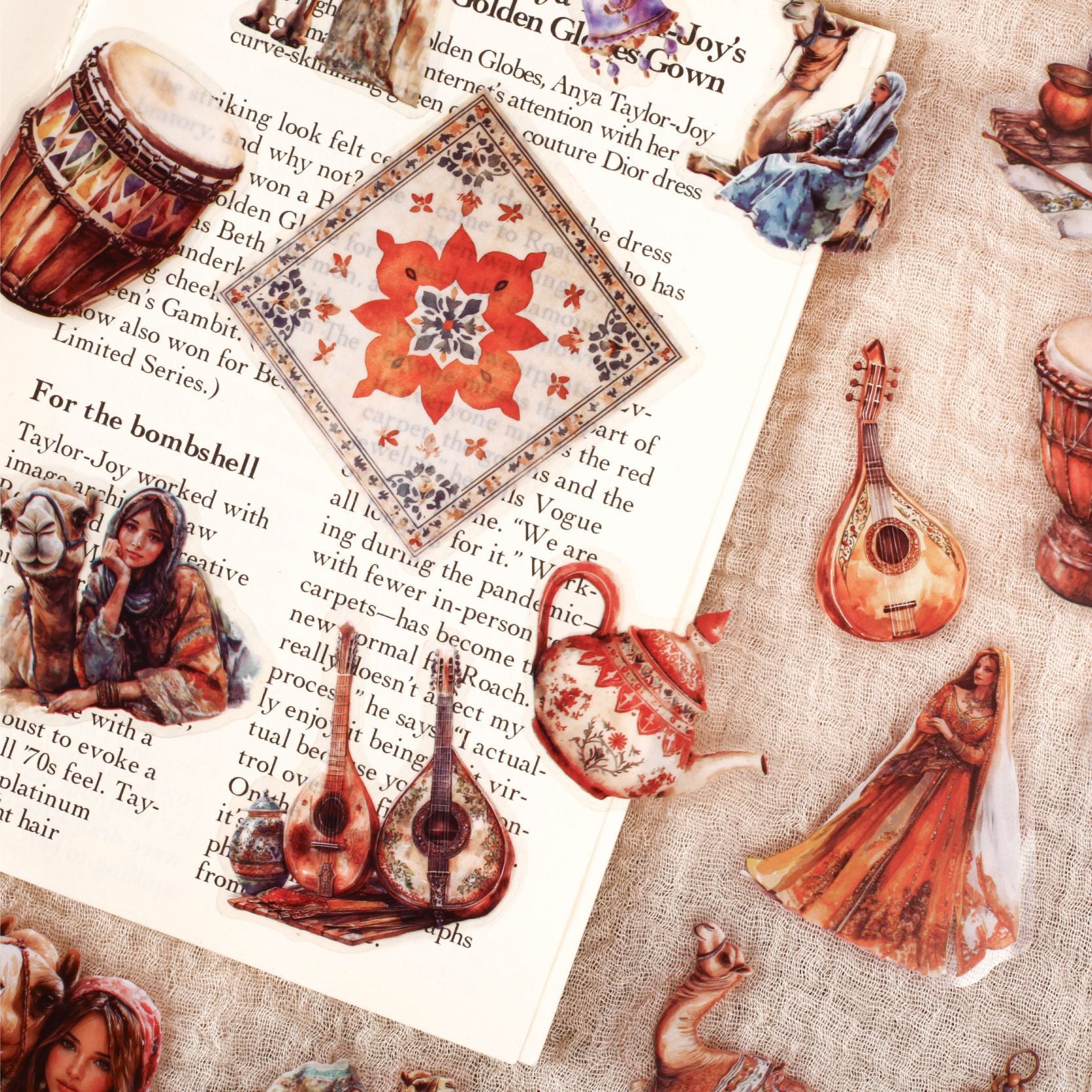 20 Pcs Arabian Style PET Stickers YYBD