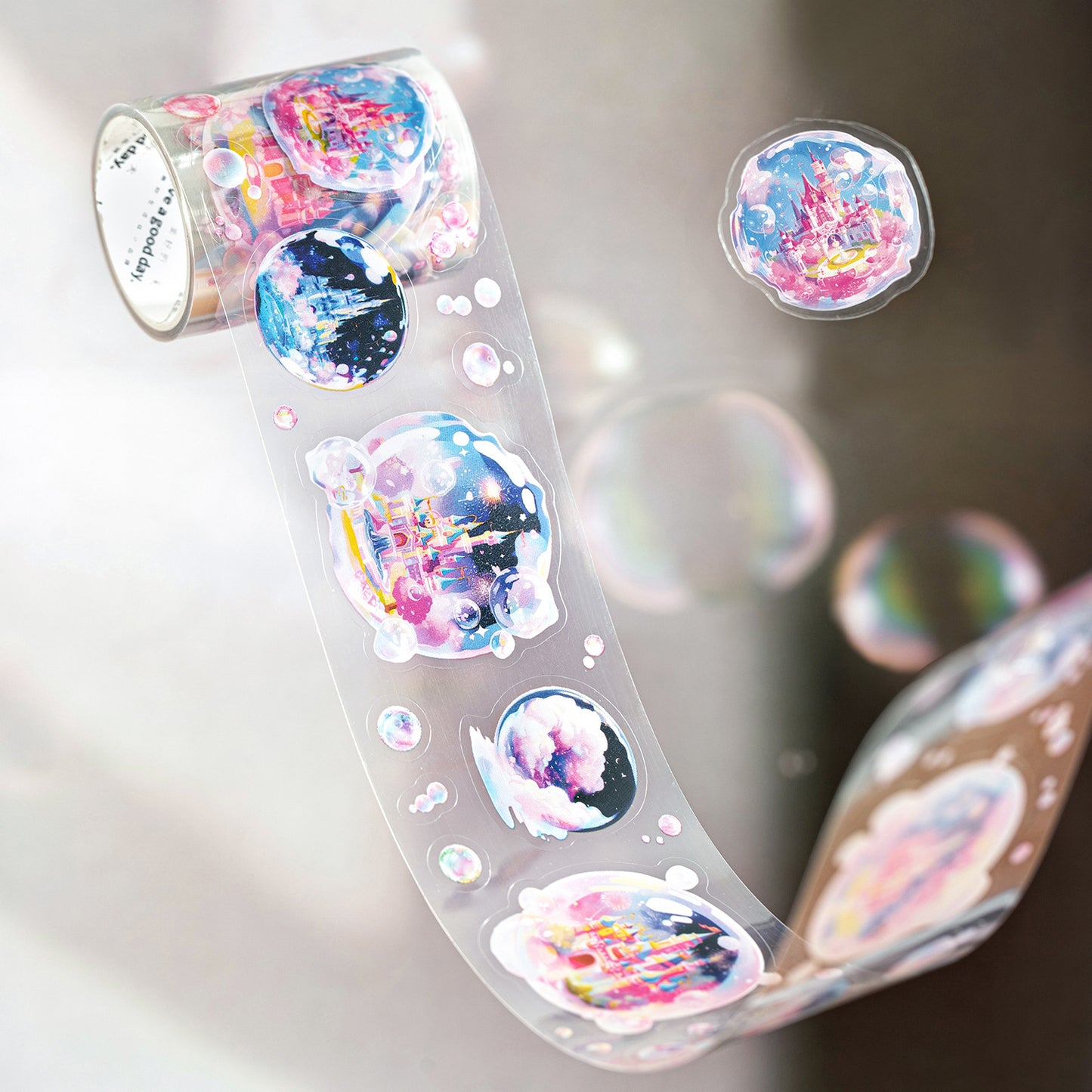 1 Roll Bubble World PET Stickers Tape PPLSJ