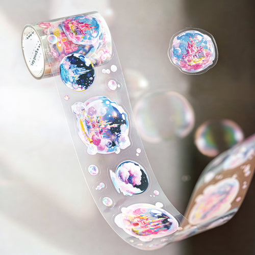 1 Roll Bubble World PET Stickers Tape PPLSJ