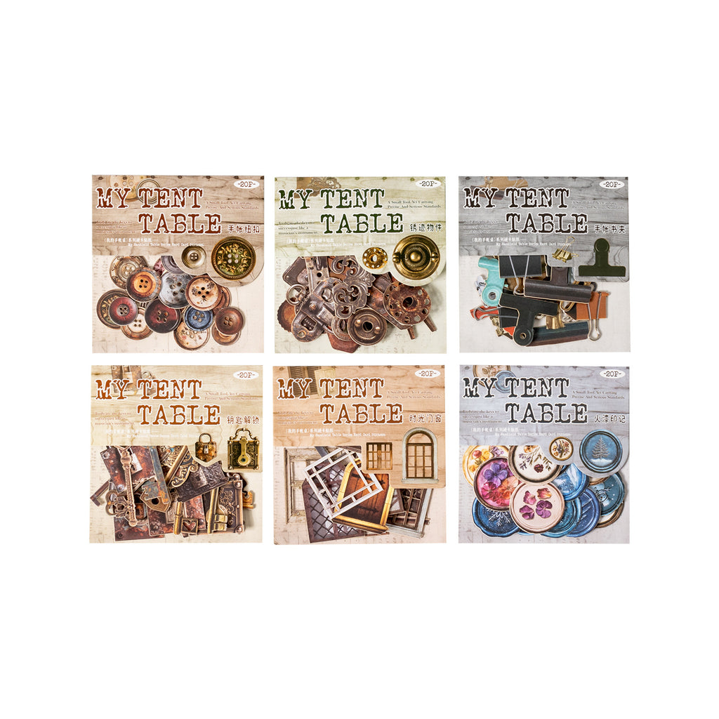 20 Pcs Retro Object Stickers WDSZZ