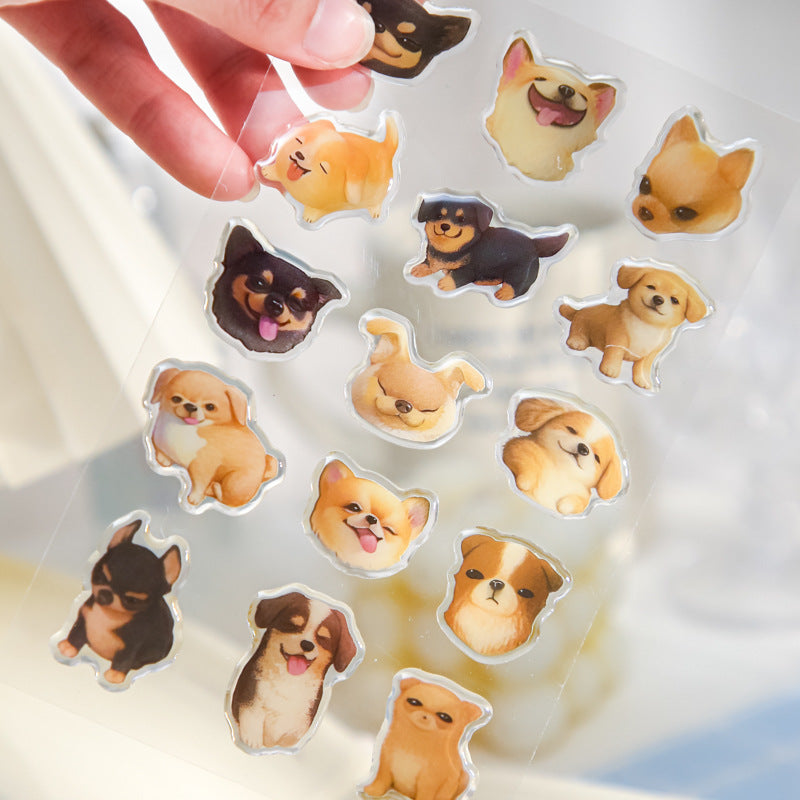 3 Sheets Cute Pets Stickers DYDN