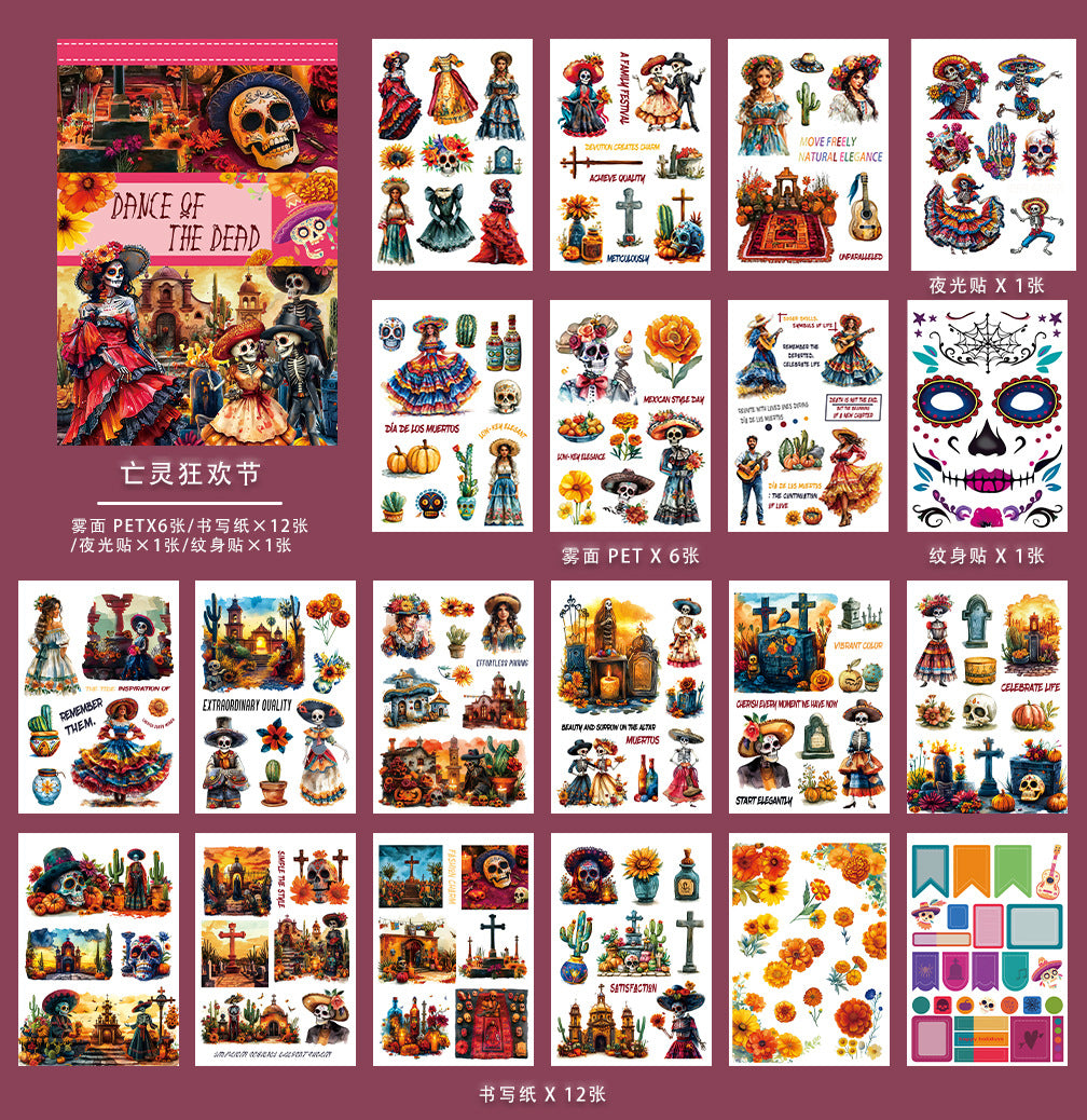 20 Sheets A5 Halloween Stickers Book DHWSJ