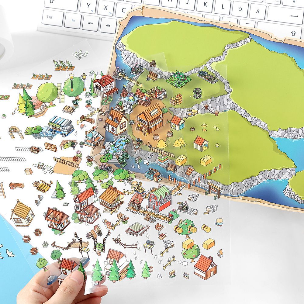 3D Home Scene Stickers Kit WDXW3