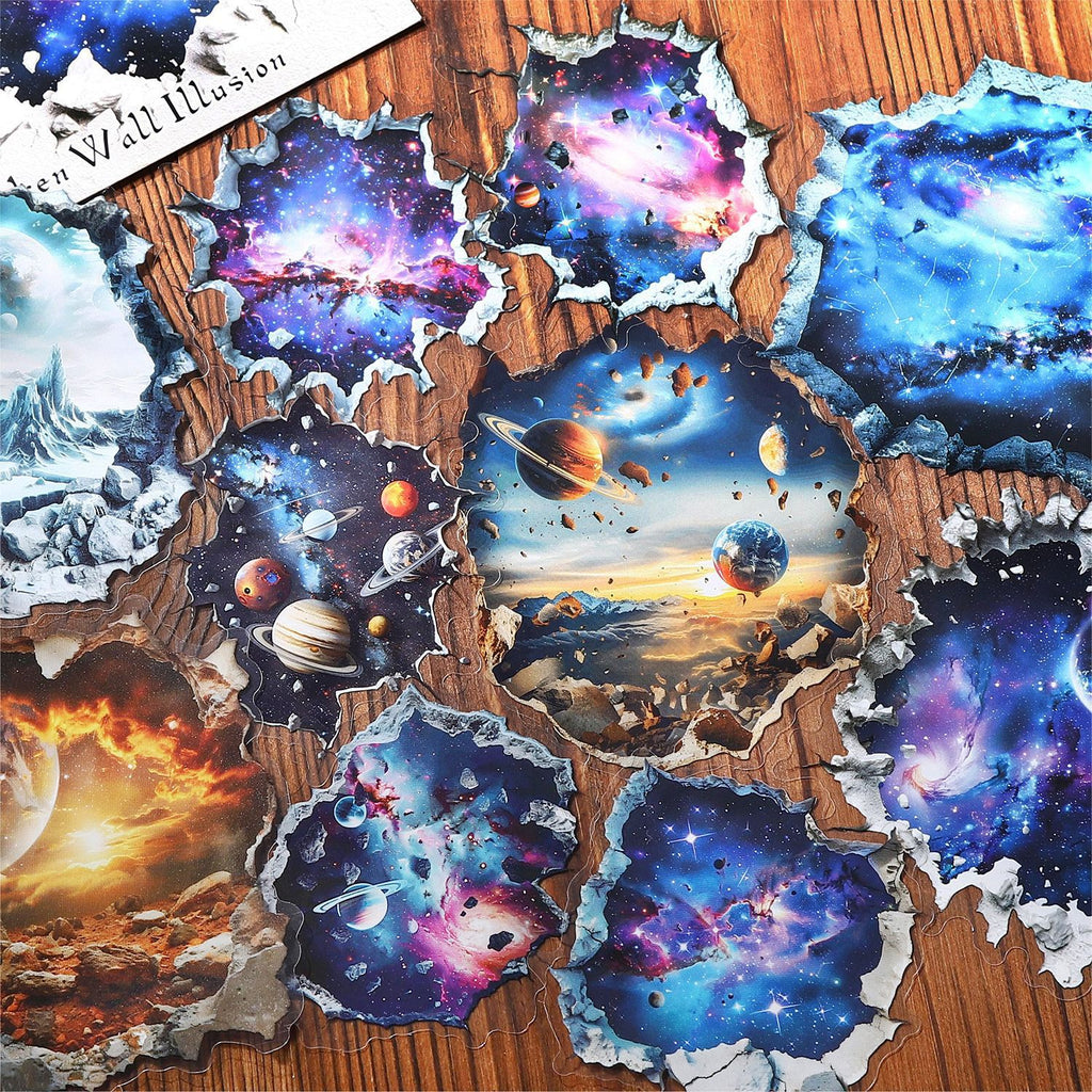 10 Pcs Fantasy Mirror PET Stickers PQHJ