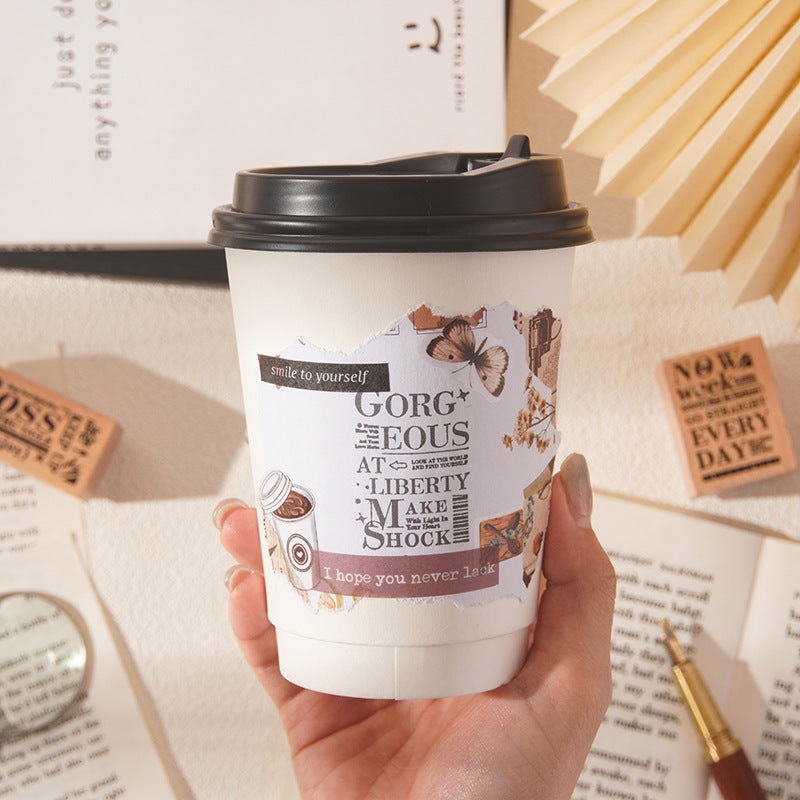 8 Pcs Words Theme Wooden Stamp Set MYYH