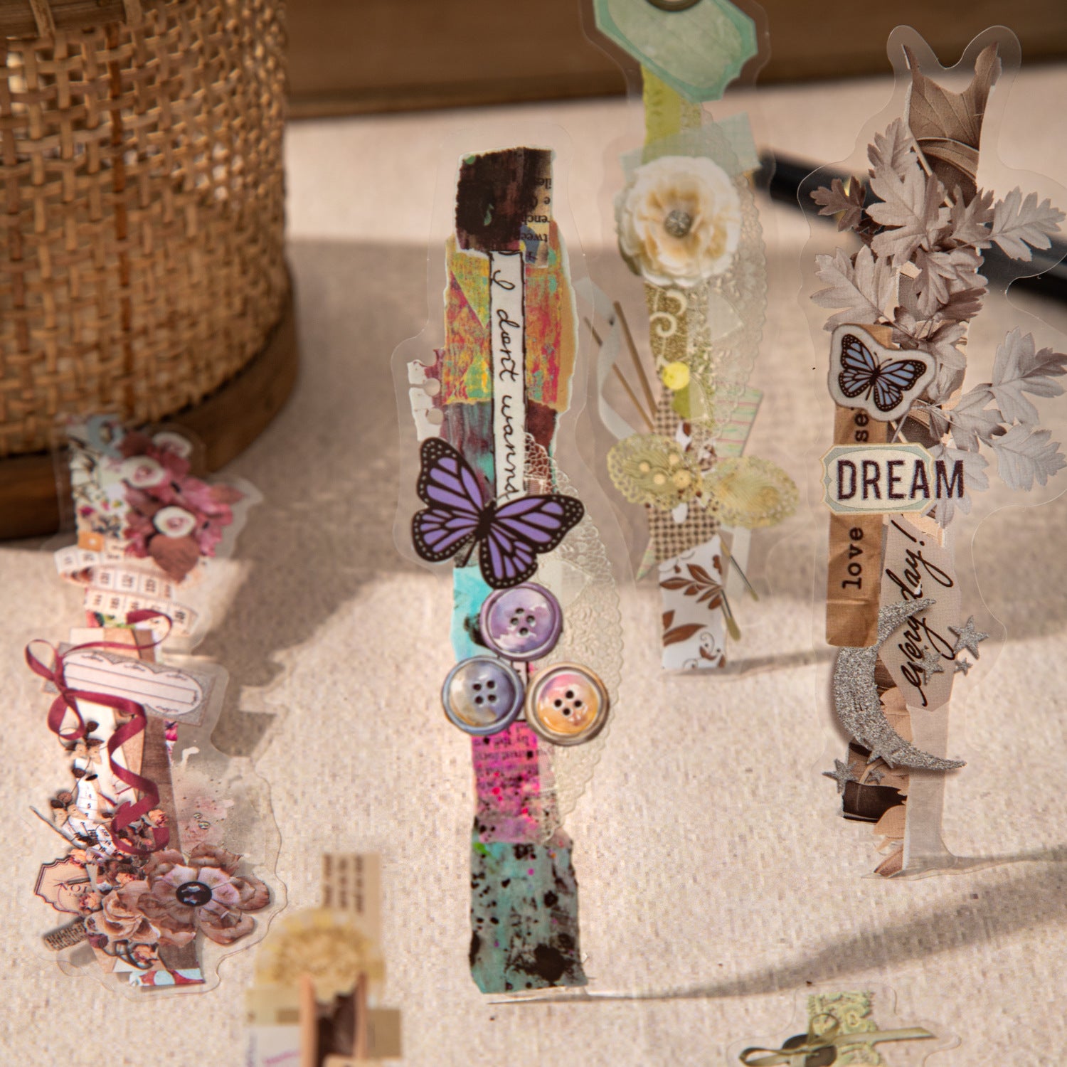 20 Pcs Vintage Collage PET Stickers SYCL