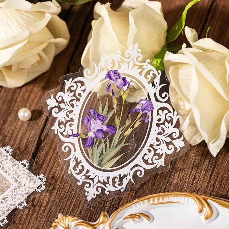 10 Pcs PET Lace Frame Stickers FXLM