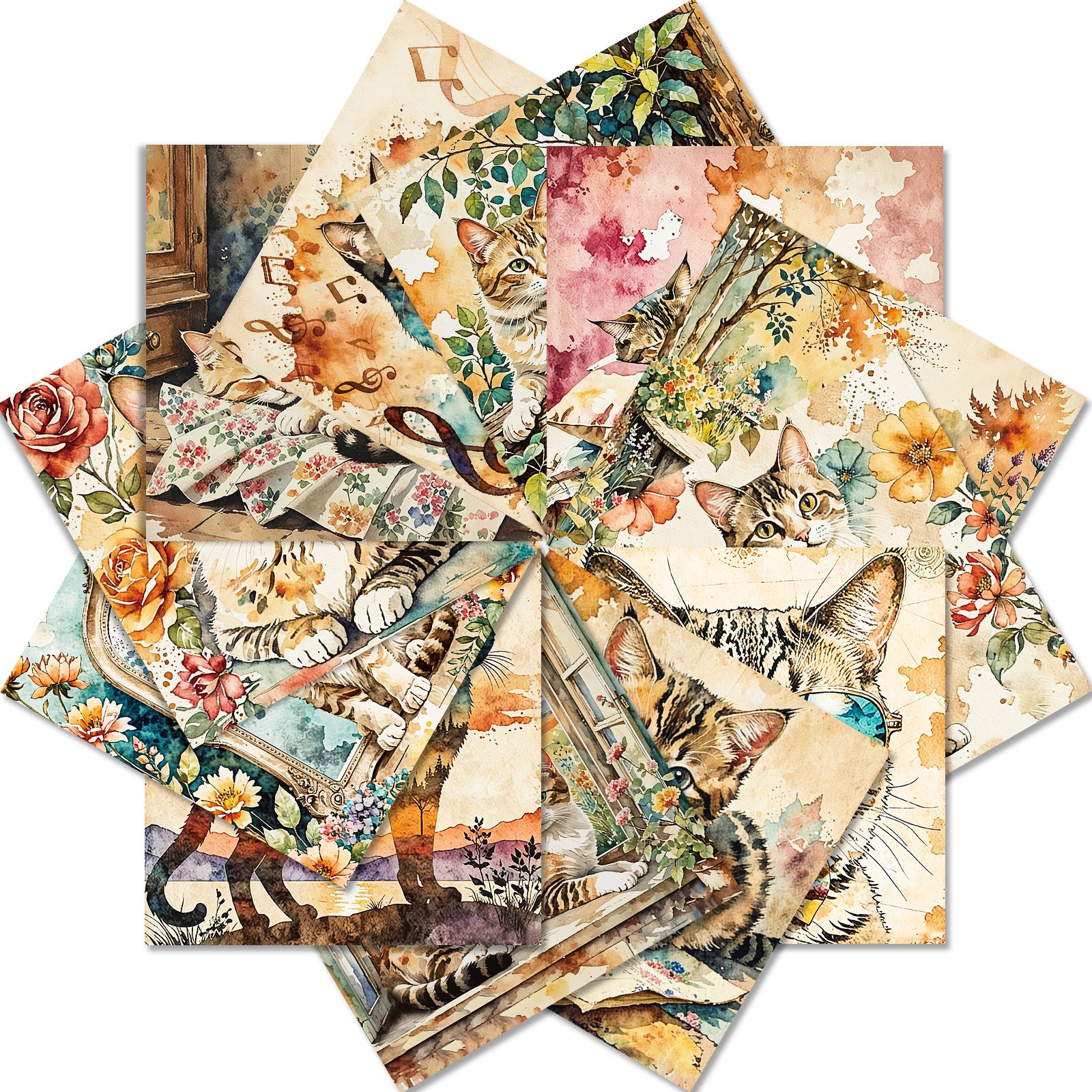 6 inch Cat Scrapbook Paper Pad PA787