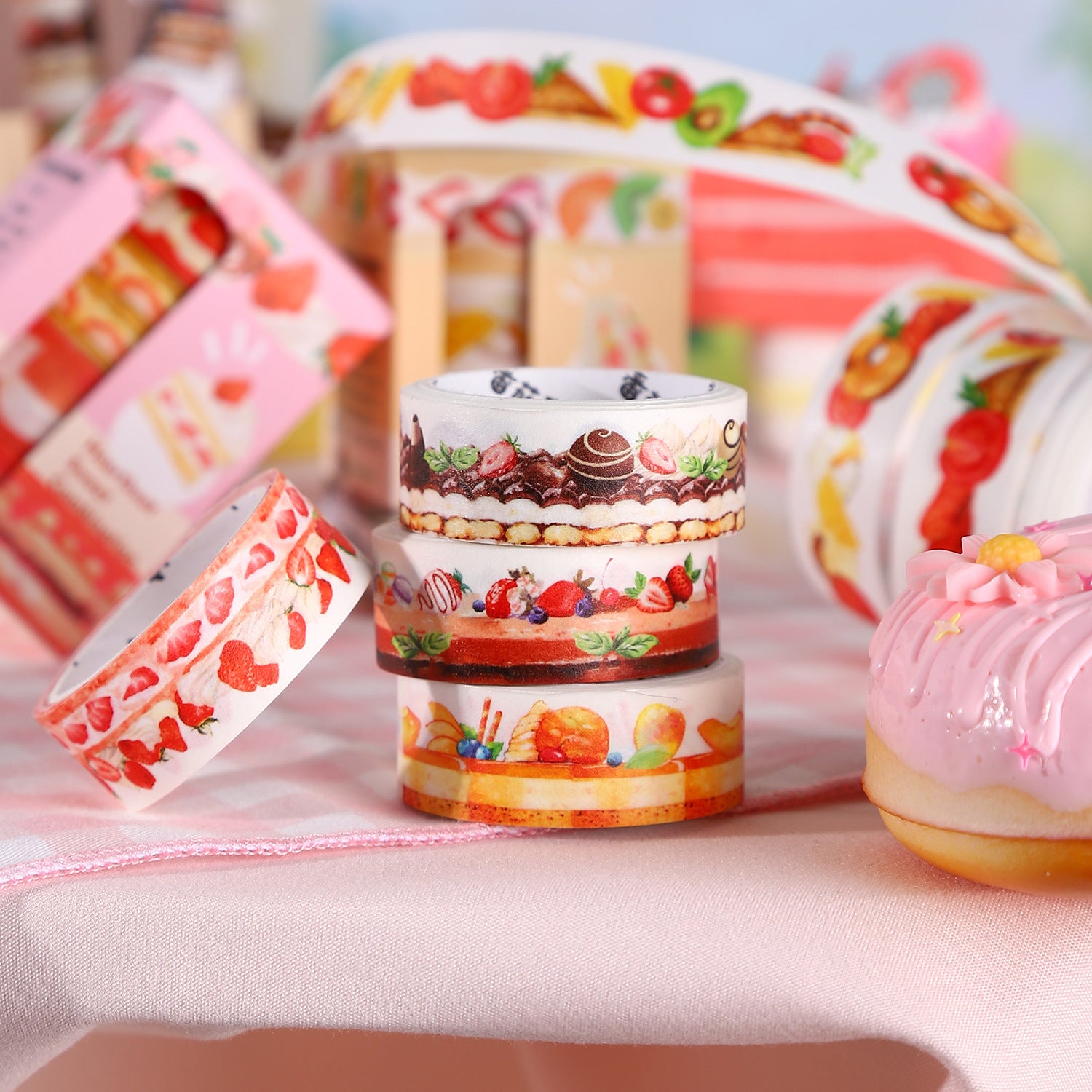 4 Rolls Cake Theme Washi Tape Set XDTMZH