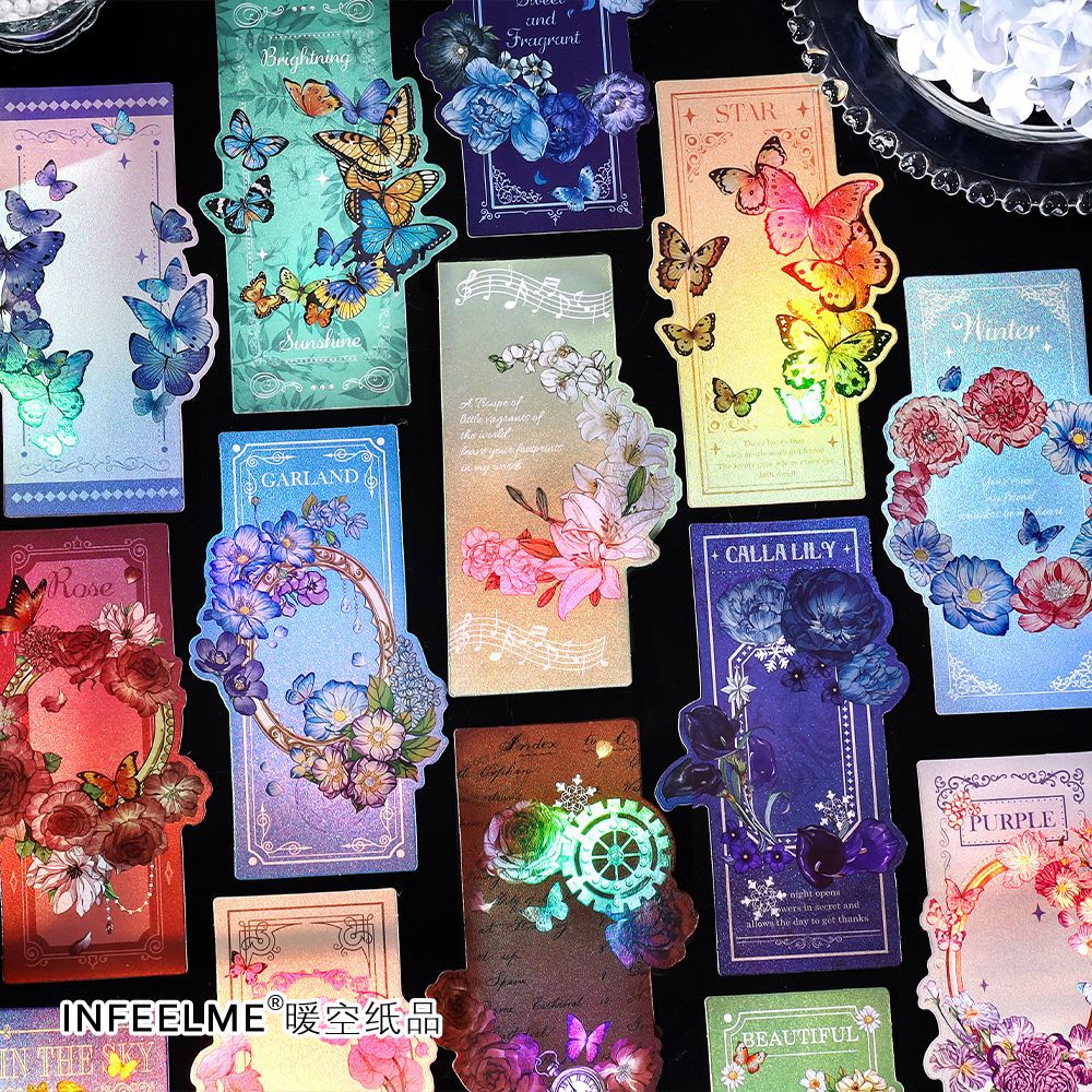 10 Pcs Floral Cardstock Paper HHYZ