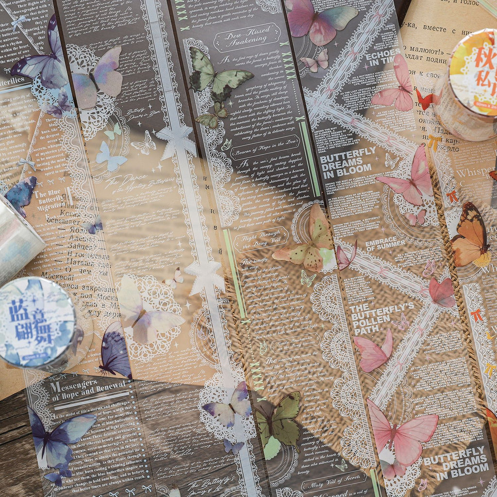 1 Roll Butterfly Poem PET Tape DYQM