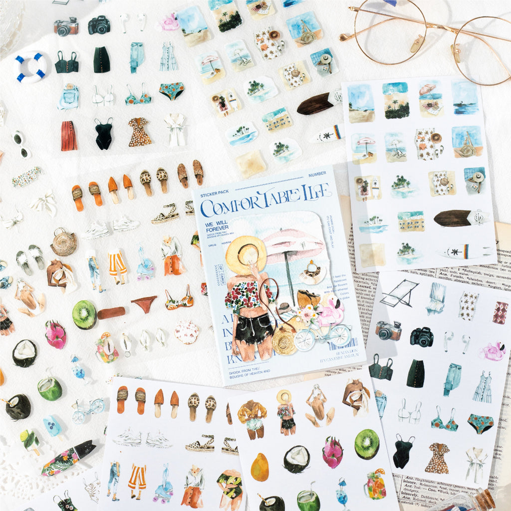 10 Sheets Lifestyle Planner PET Stickers QYSH