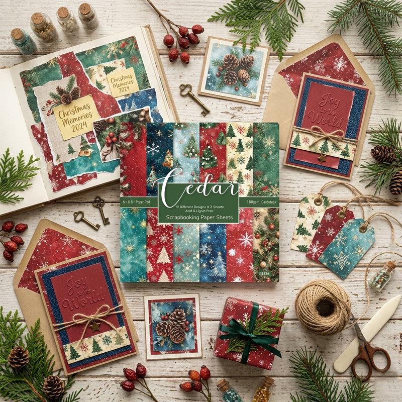 6 inch Christmas Scrapbook Paper Pad SKP2614