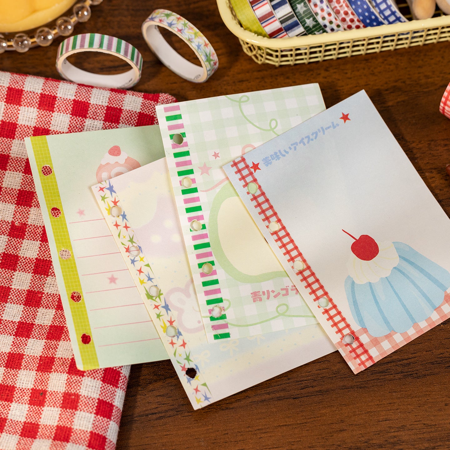 10 Rolls Star Grid Stripe Washi Tape Set ZHSJ