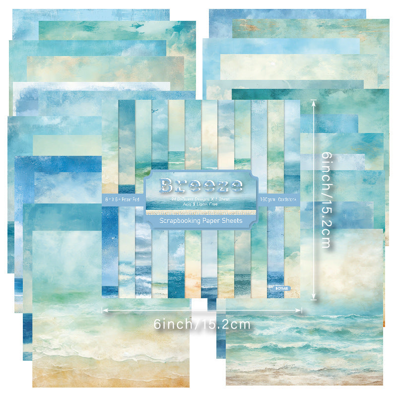 6 inch Sky Beach Scrapbook Paper Pad SKP546